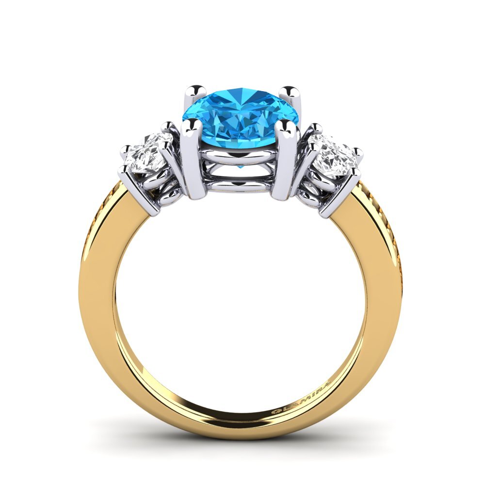 18ct Yellow / White Gold Engagement Ring Maletha
