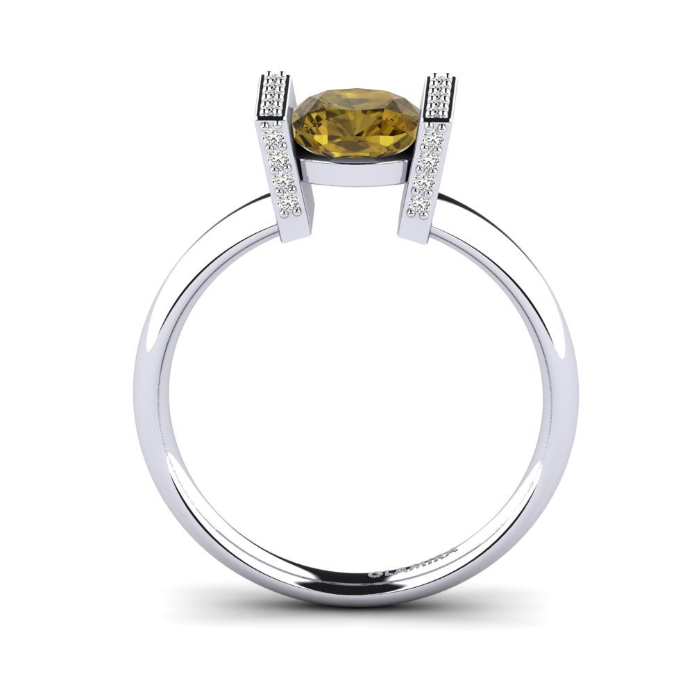 Circón Marrón Anillo de compromiso Maloelap