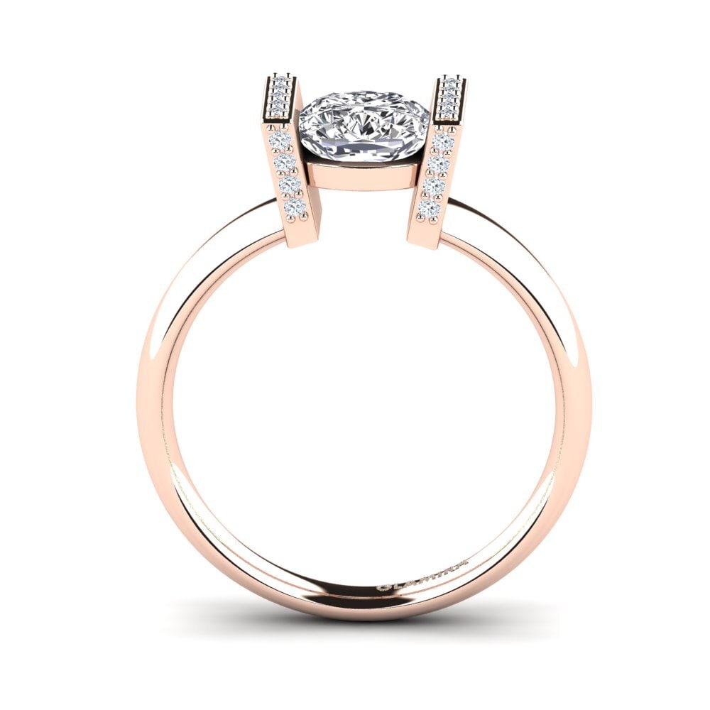 9ct Rose Gold Engagement Ring Maloelap