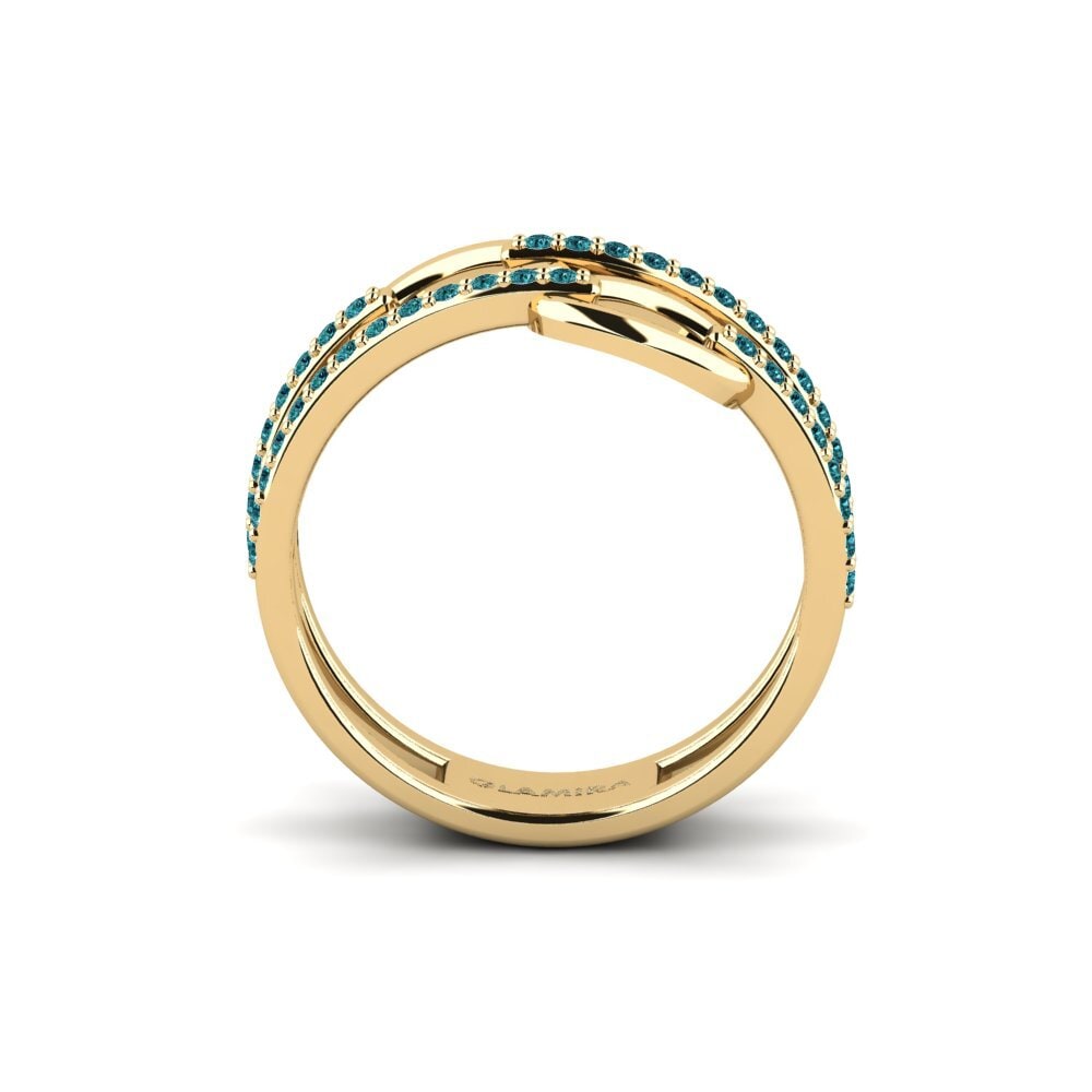 Diamante Azul Anel Maloto