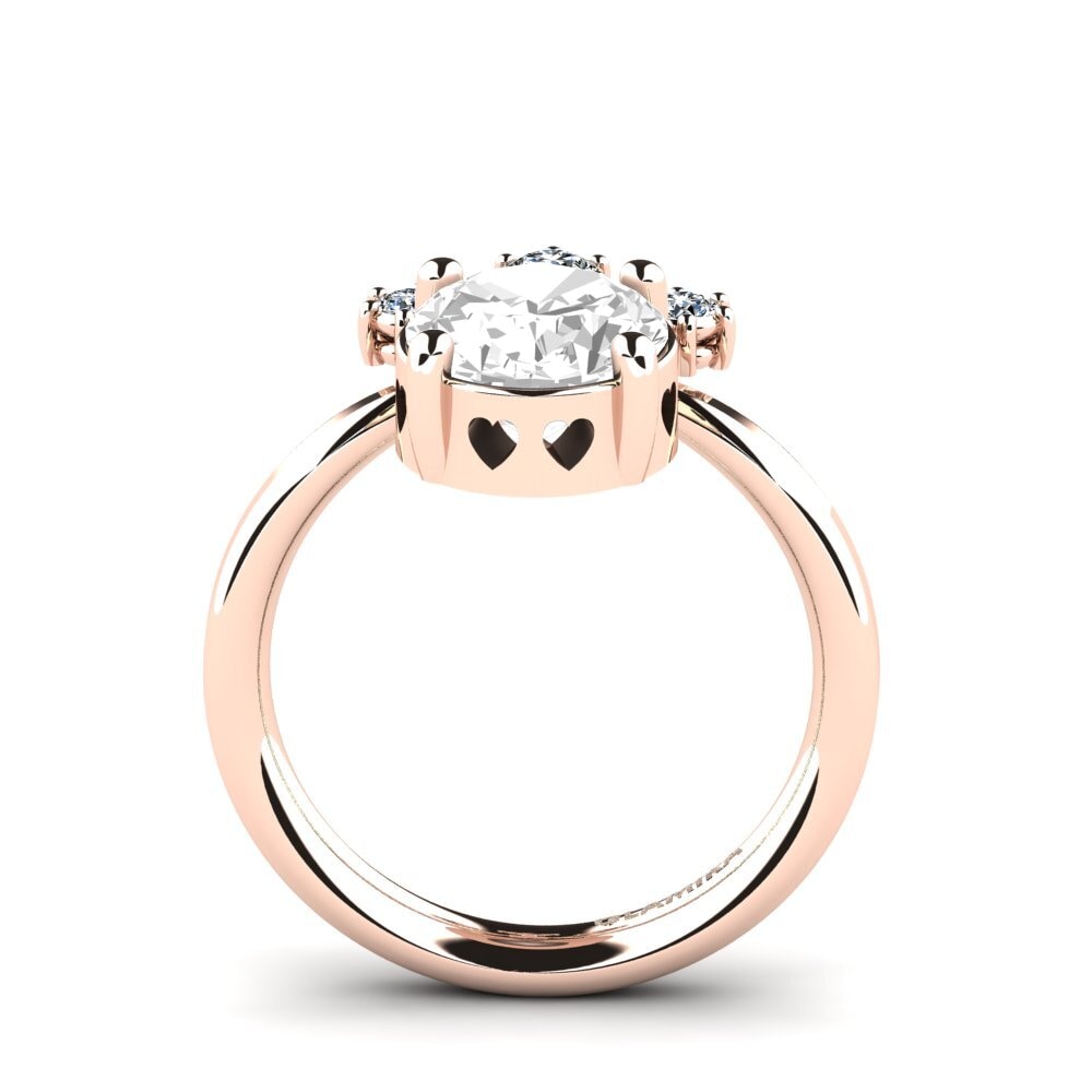 Topacio blanco Anillo de compromiso Mamellia