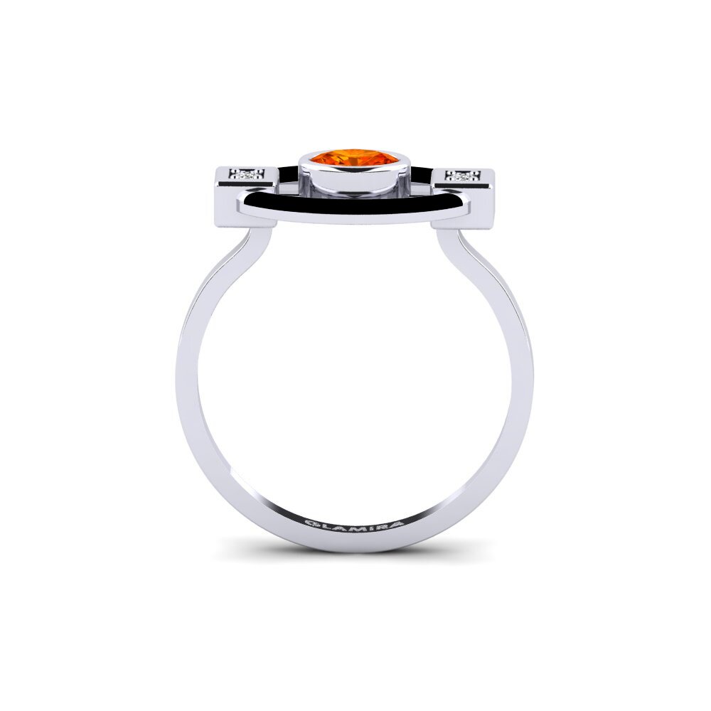 Orangefarbener Saphir Ring Mamoitie
