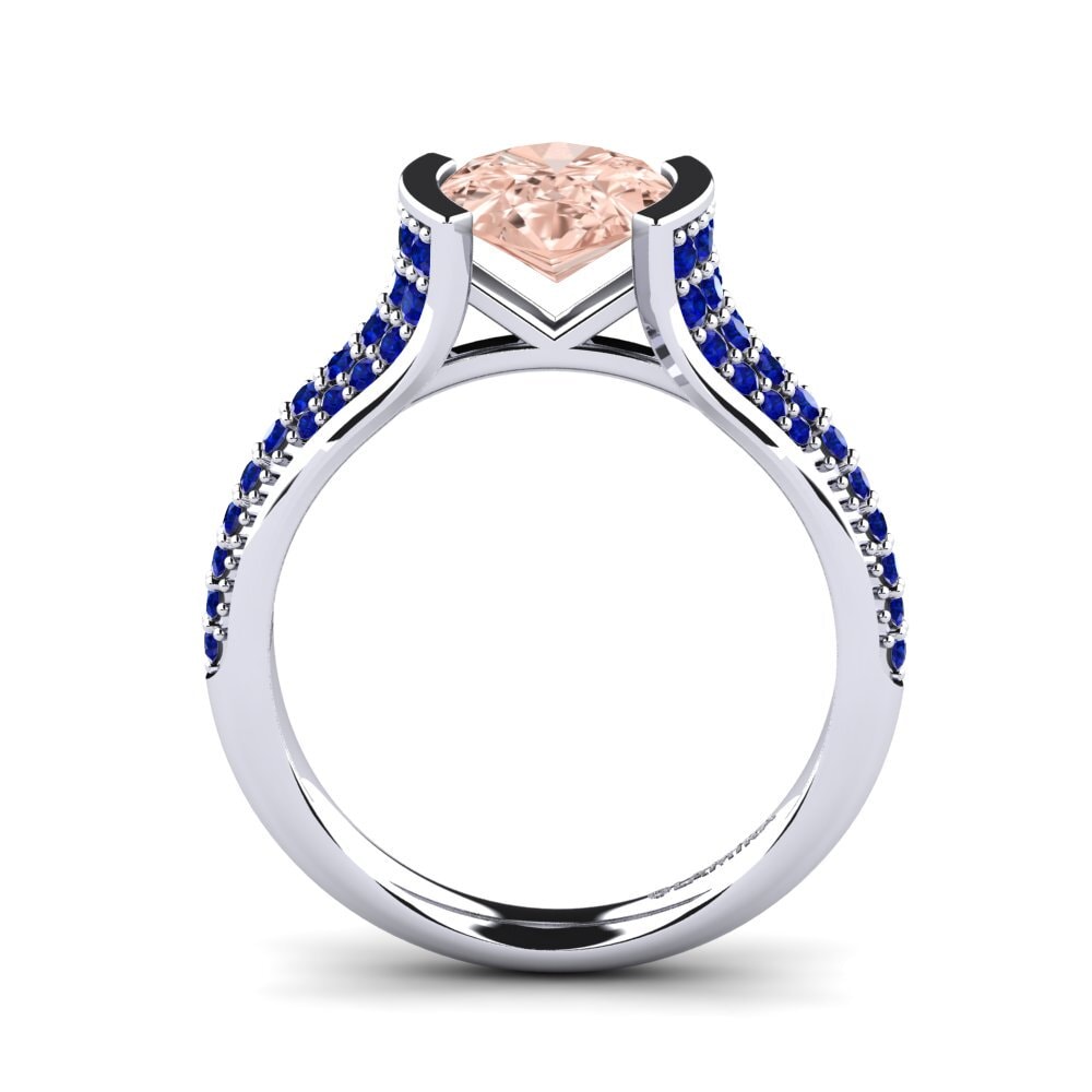 9ct White Gold Morganite Engagement Ring Mangabel