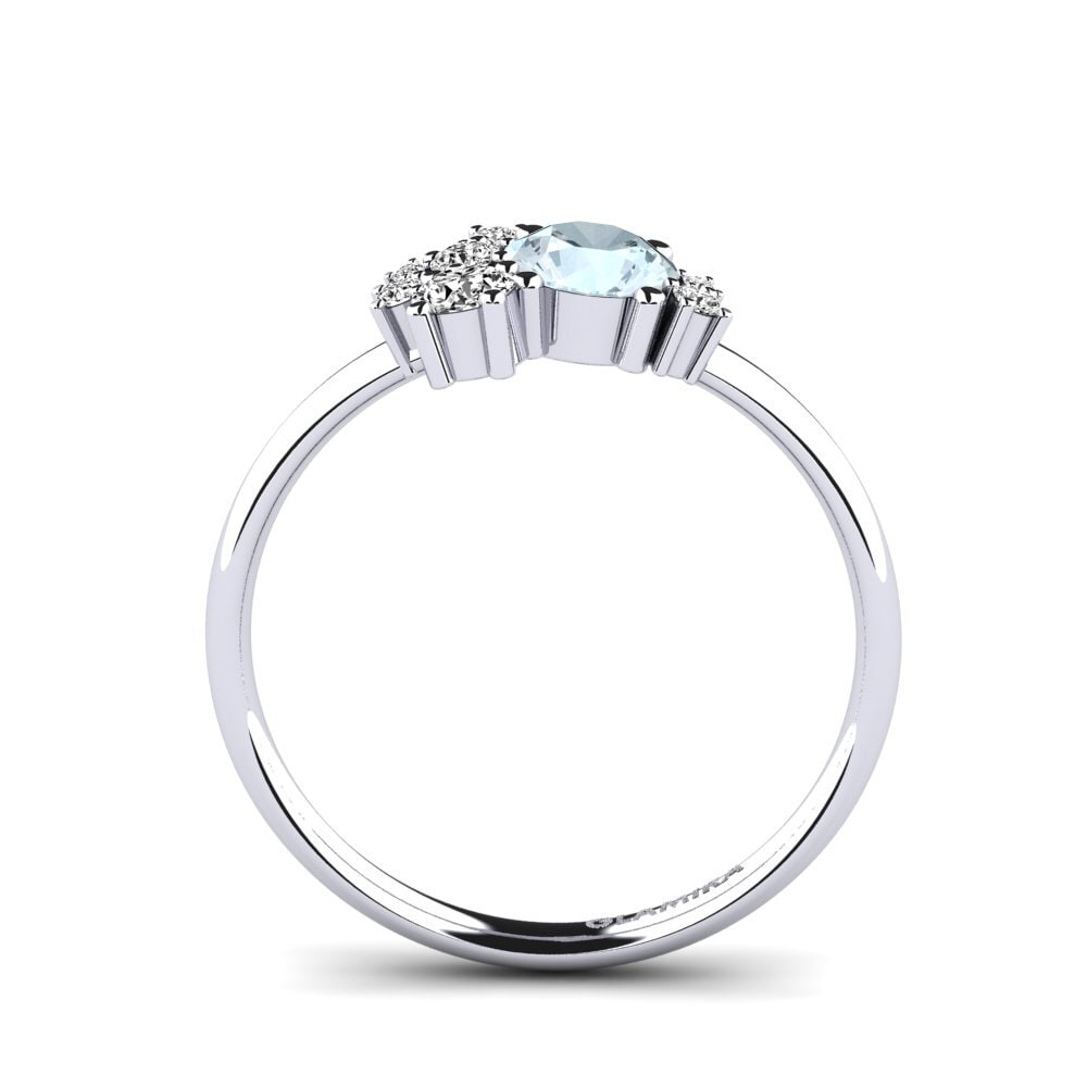 Aguamarina Anillo de compromiso Manish