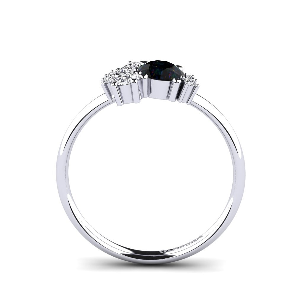 Black Opal Engagement Ring Manish