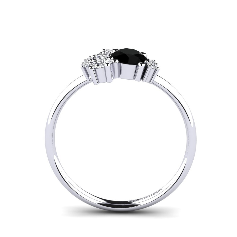 Black Sapphire Engagement Ring Manish