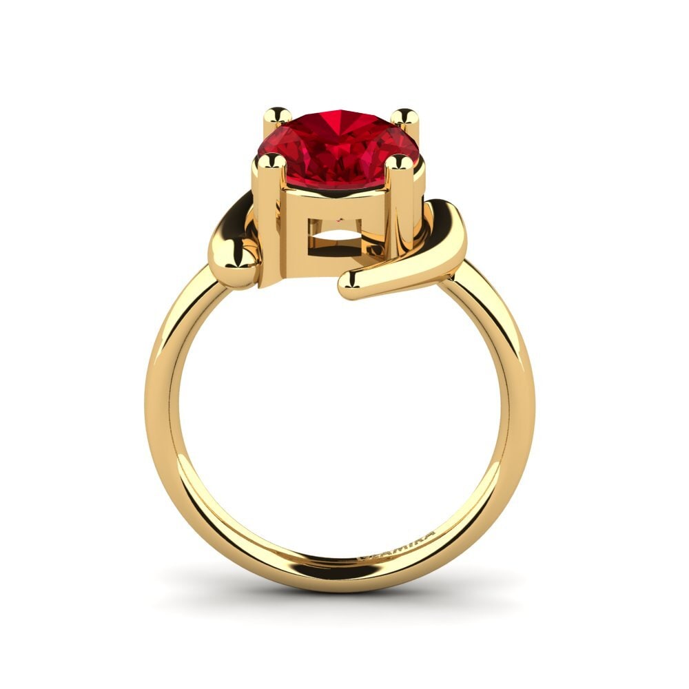 Red Zirconia Engagement Ring Manolie