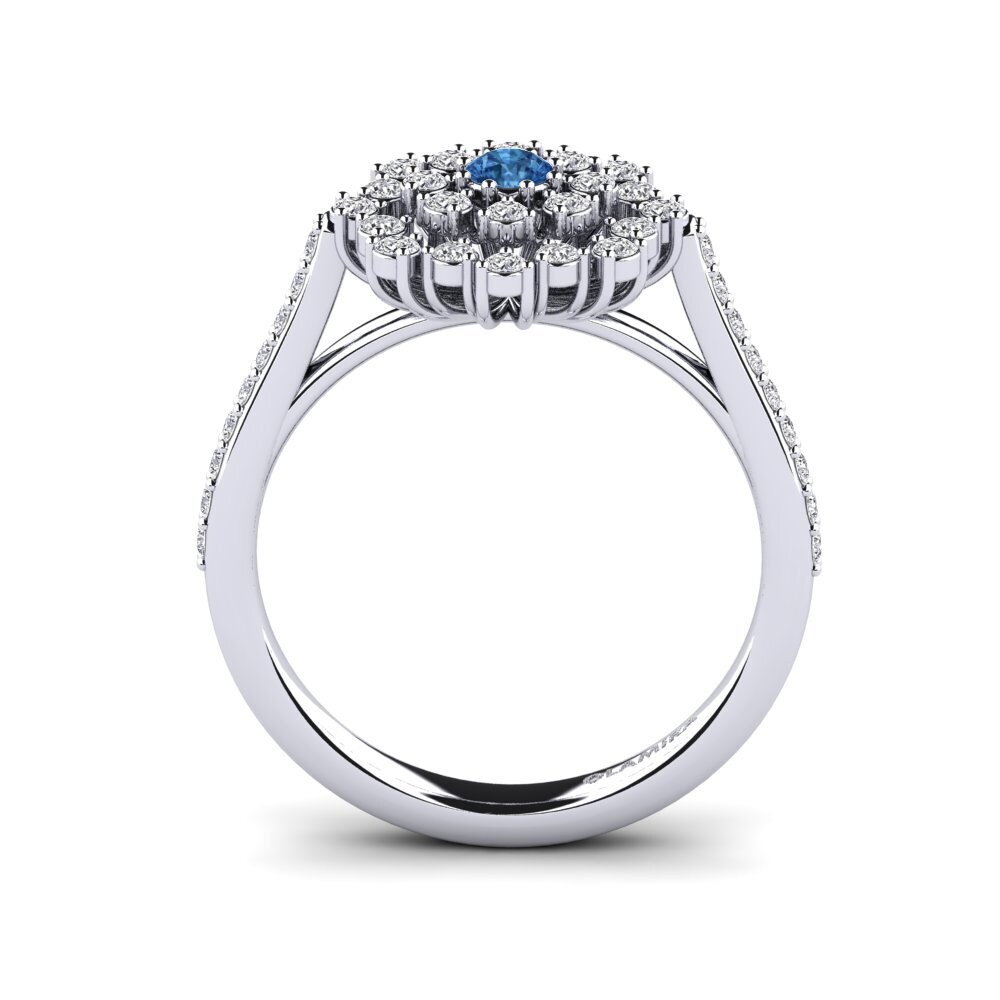 Dark Blue Zirconia Engagement Ring Manthey