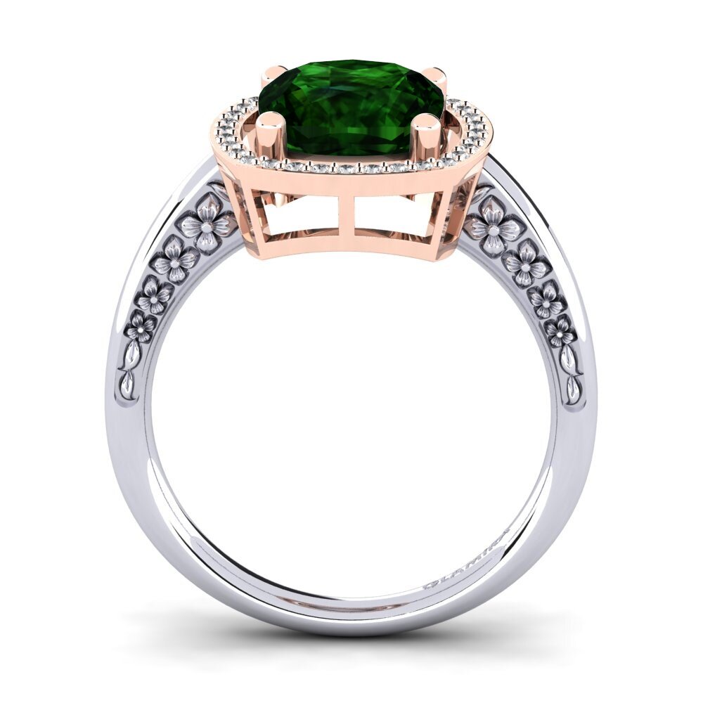 18k Oro Blanco / Rosa Anillo de compromiso Marciane