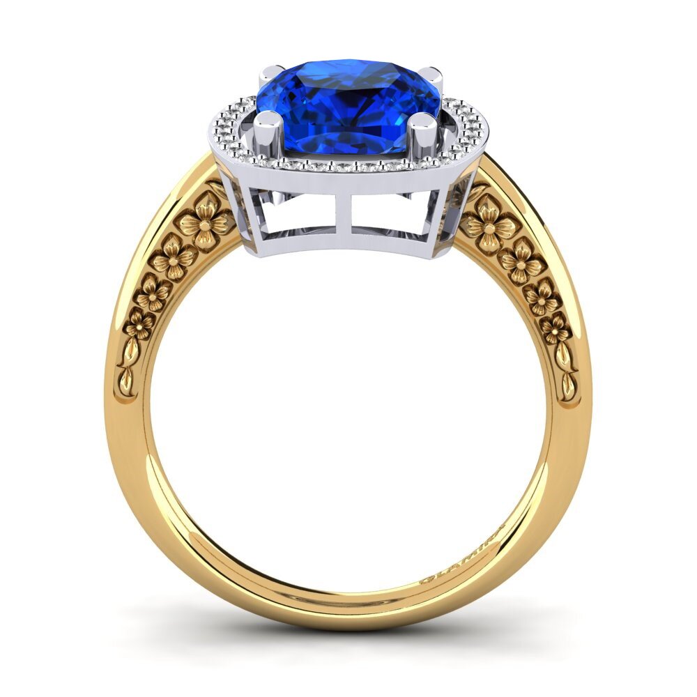 18k Oro Amarillo/Blanco Anillo de compromiso Marciane