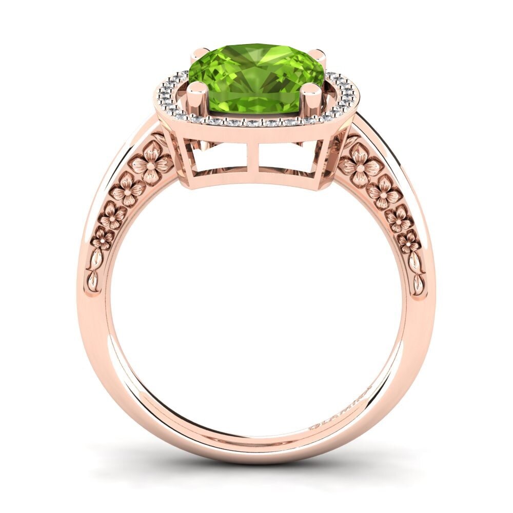 18k Oro Rosa Anillo de compromiso Marciane