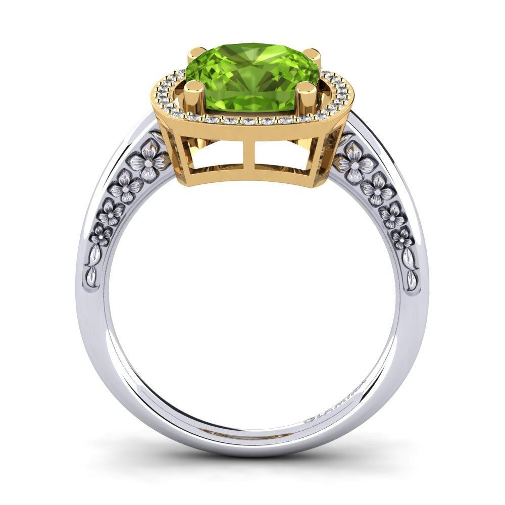 18k Oro Blanco / Amarillo Anillo de compromiso Marciane