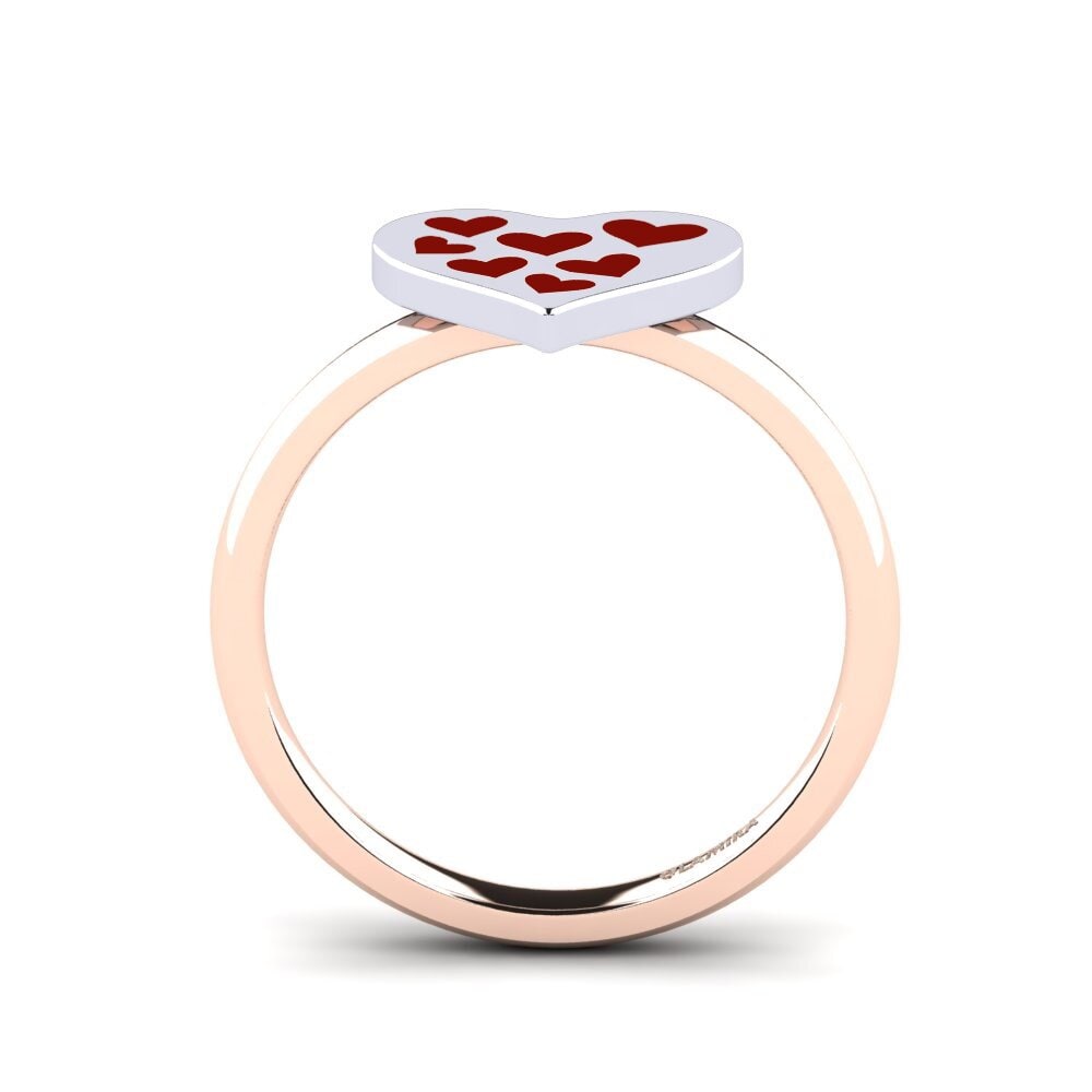 375 Rot & Weißgold Ring Margaretta