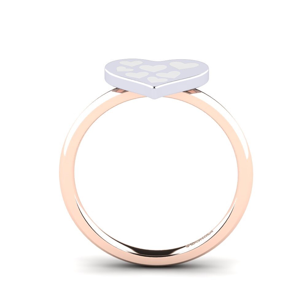 375 Rot & Weißgold Ring Margaretta