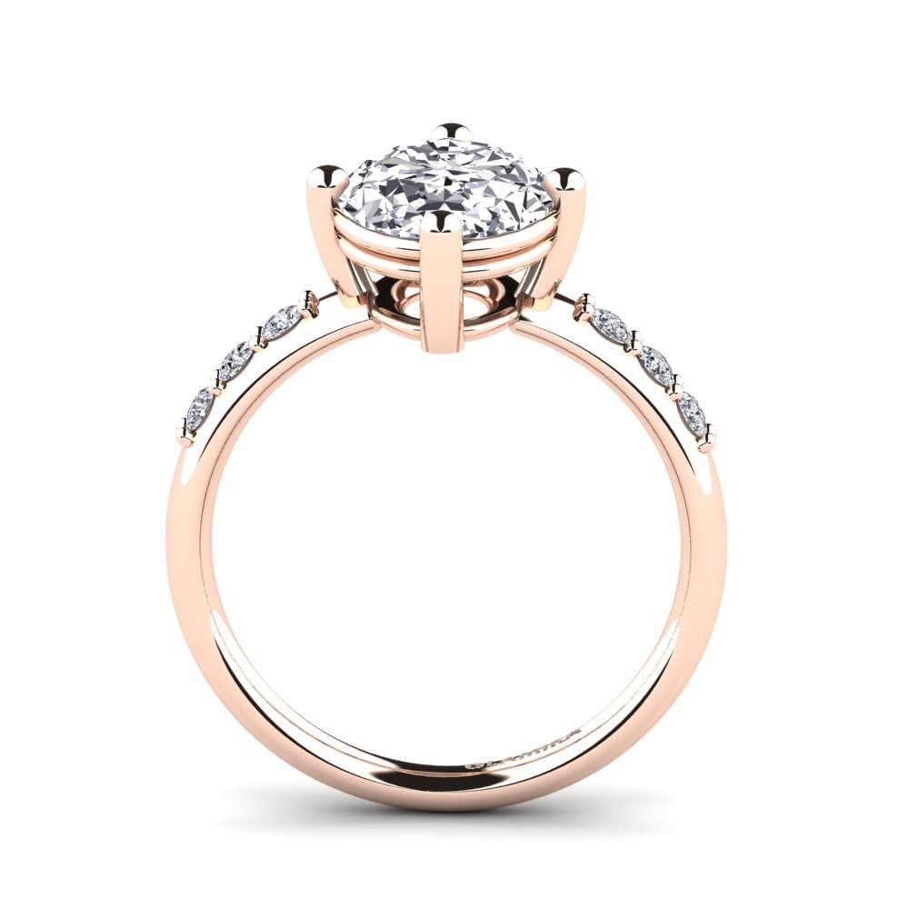 Rotgold 750 Oval Verlobungsringe Margate