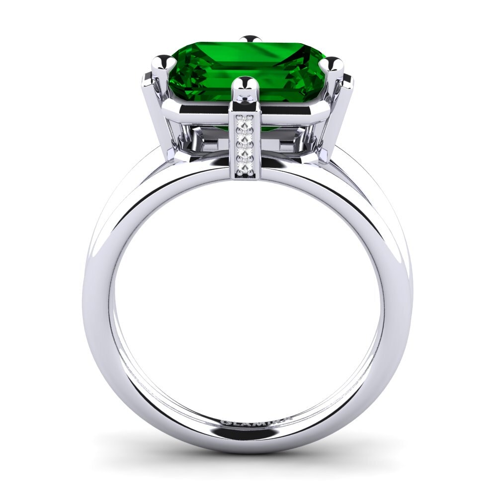 Green Zirconia Engagement Ring Margies