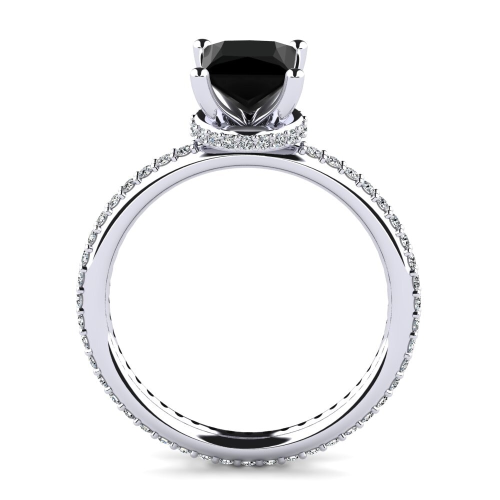 Black Diamond Engagement Ring Margona