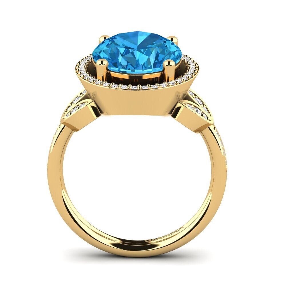 14k Oro Amarillo Anillo Margretha