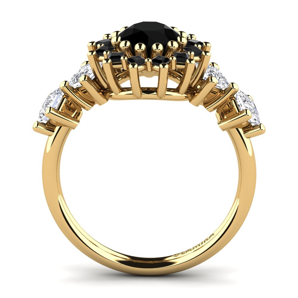 Black Diamond Engagement Ring Marica