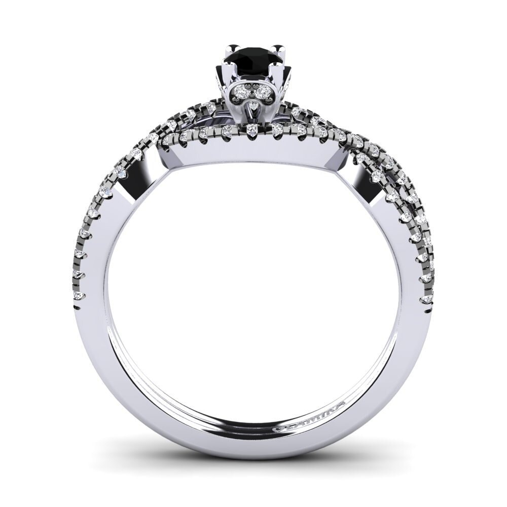 Black Diamond Engagement Ring Mariel 0.16 crt