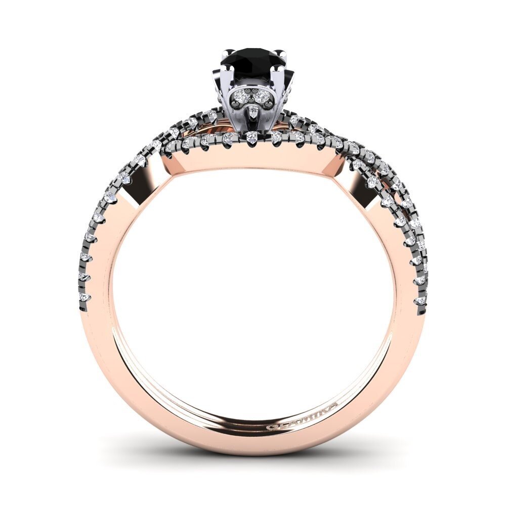 Black Diamond Engagement Ring Mariel 0.25 crt