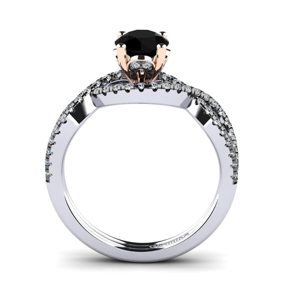 Black Diamond Engagement Ring Mariel 0.8 crt