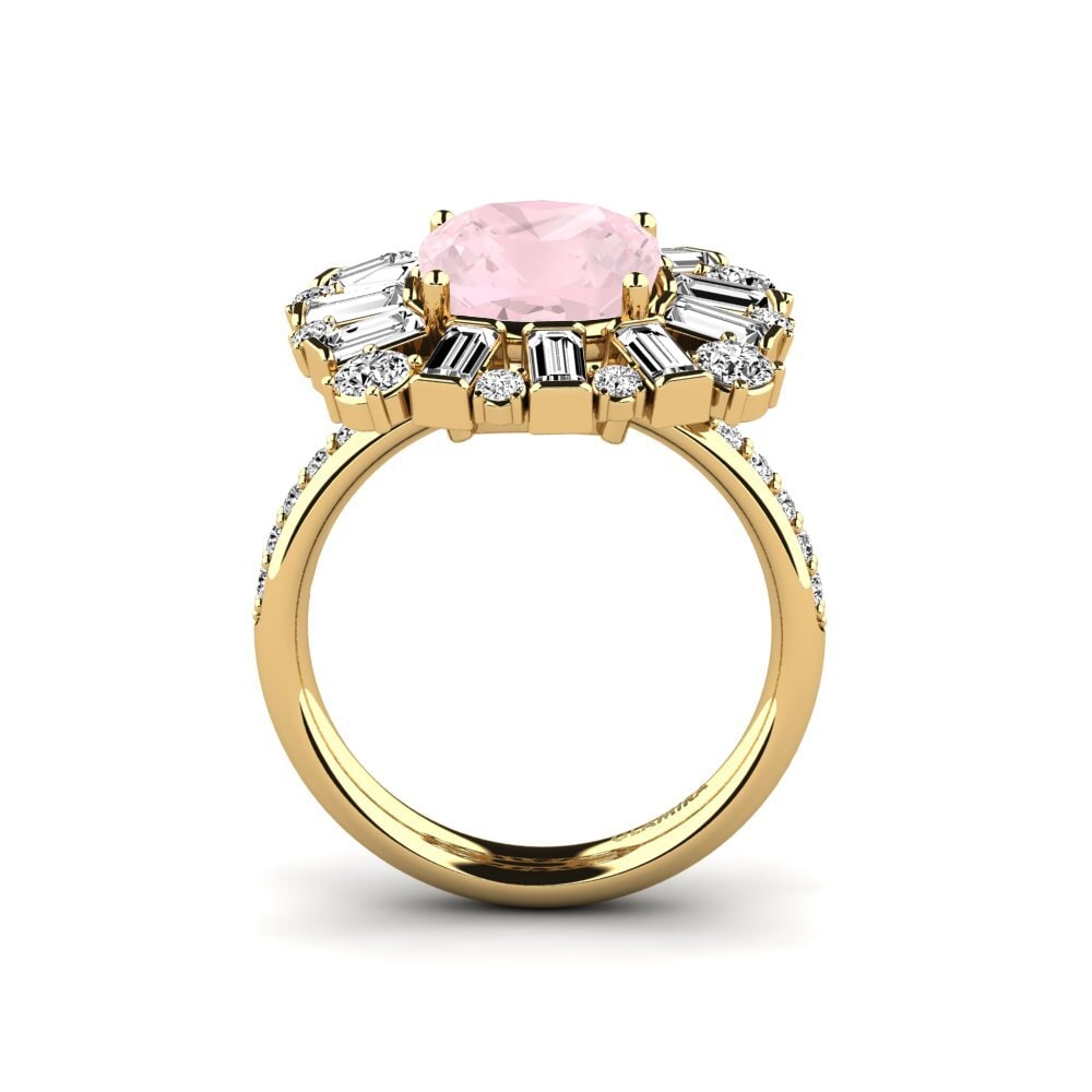Cuarzo rosa Anillo de compromiso Marilyne