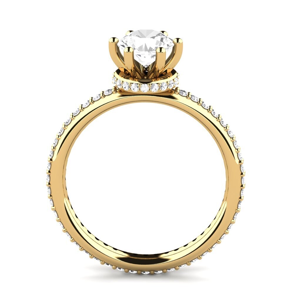 White sapphire Engagement Ring Marinella 1.0 crt