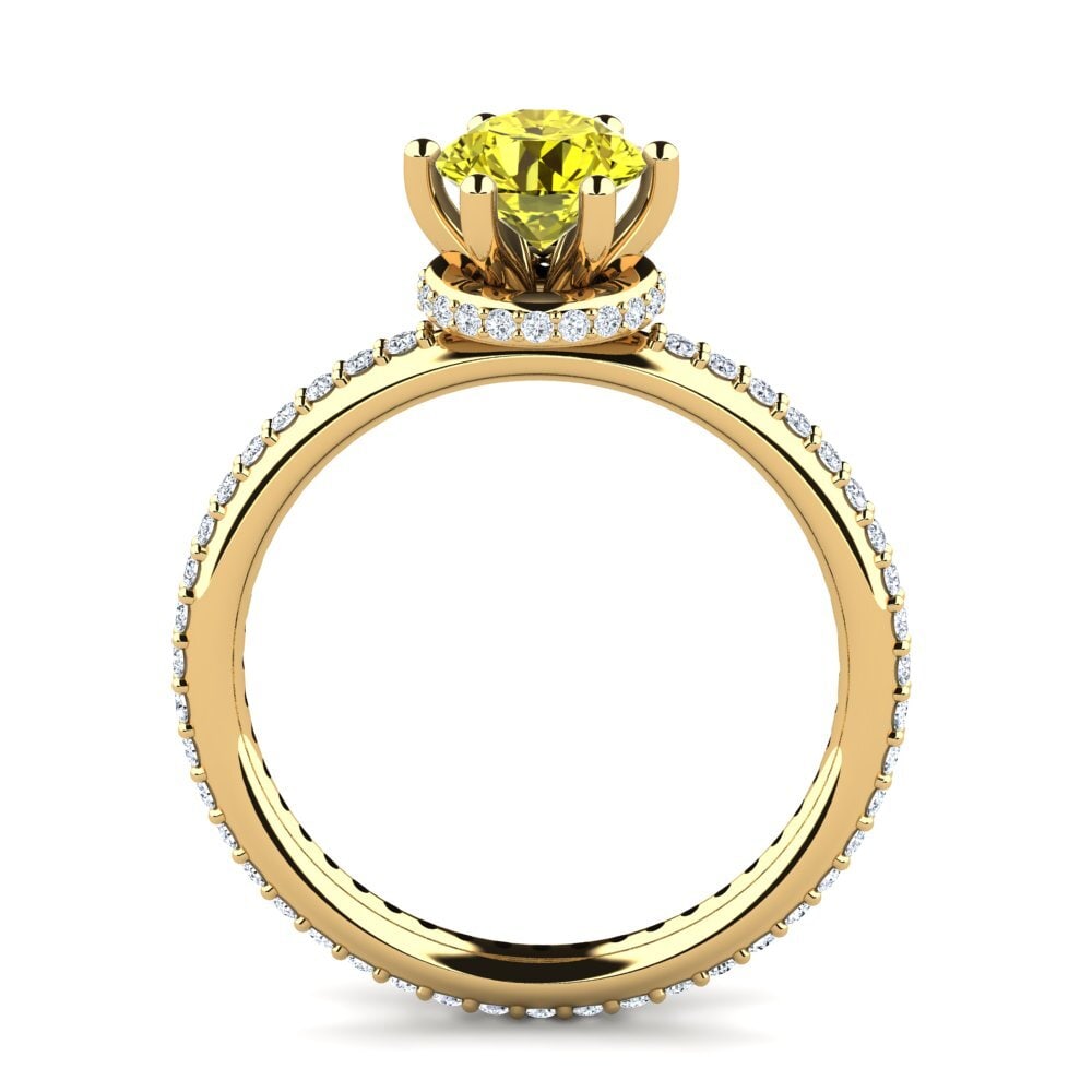 Yellow Diamond Engagement Ring Marinella 1.0 crt