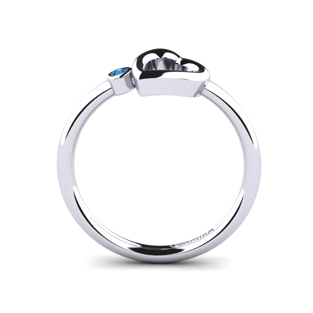 Zircone Blu Scuro Anello Mark
