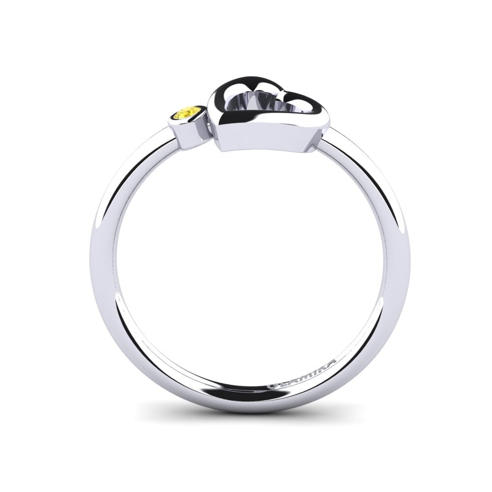 Round Yellow Sapphire Ring Mark