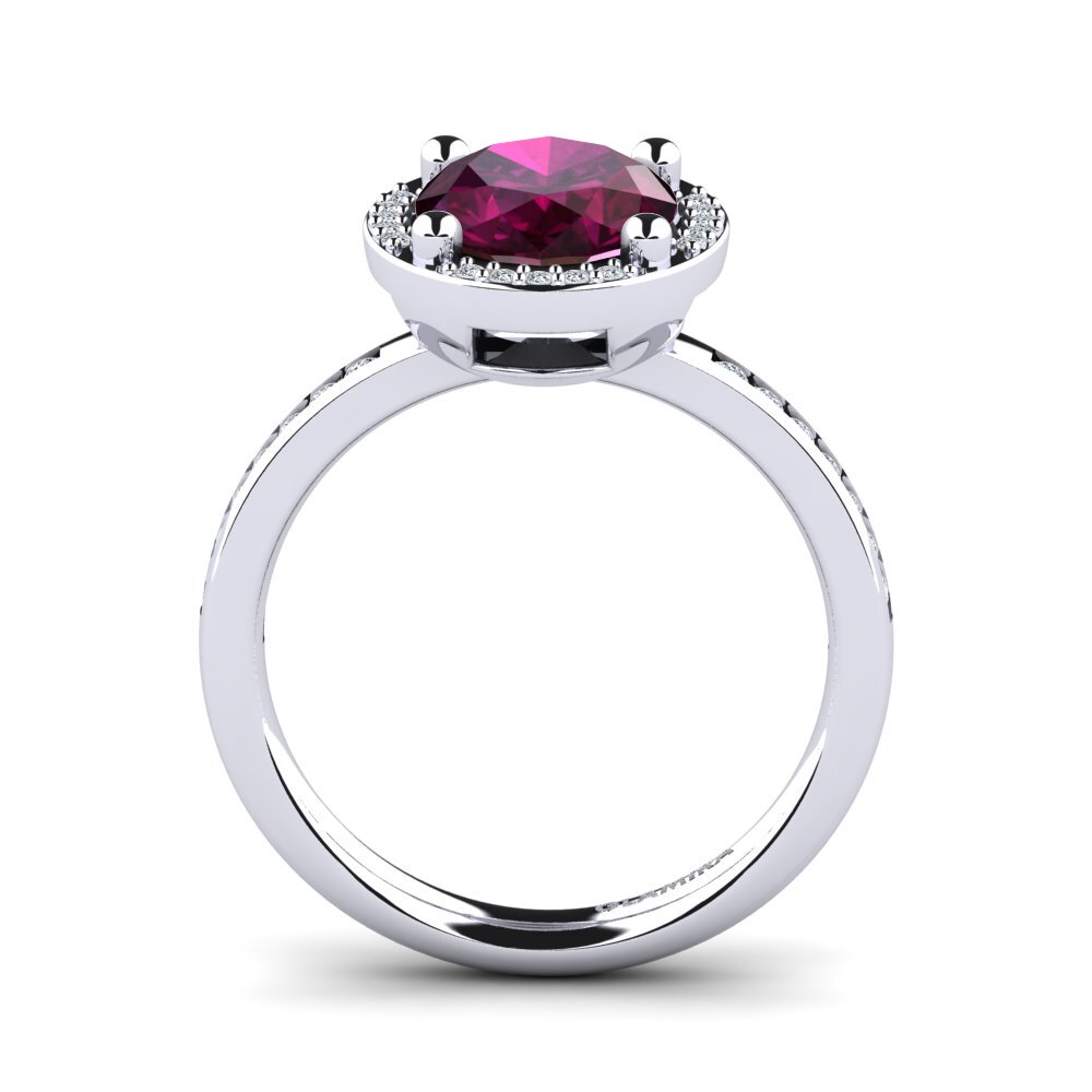 Rhodolite Garnet Engagement Ring Markina
