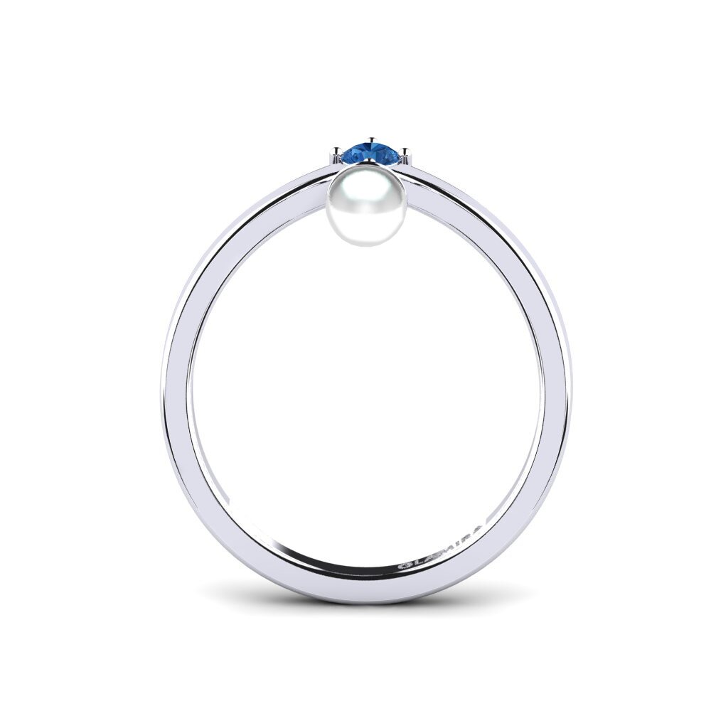 Zircônia azul escuro Anel Markos