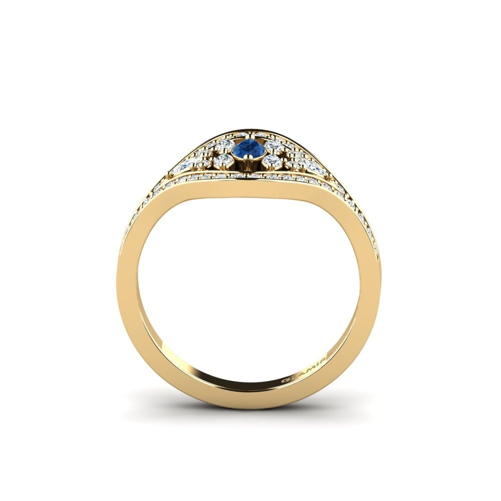 Dunkelblauer Zirkonia Ring Maroceo