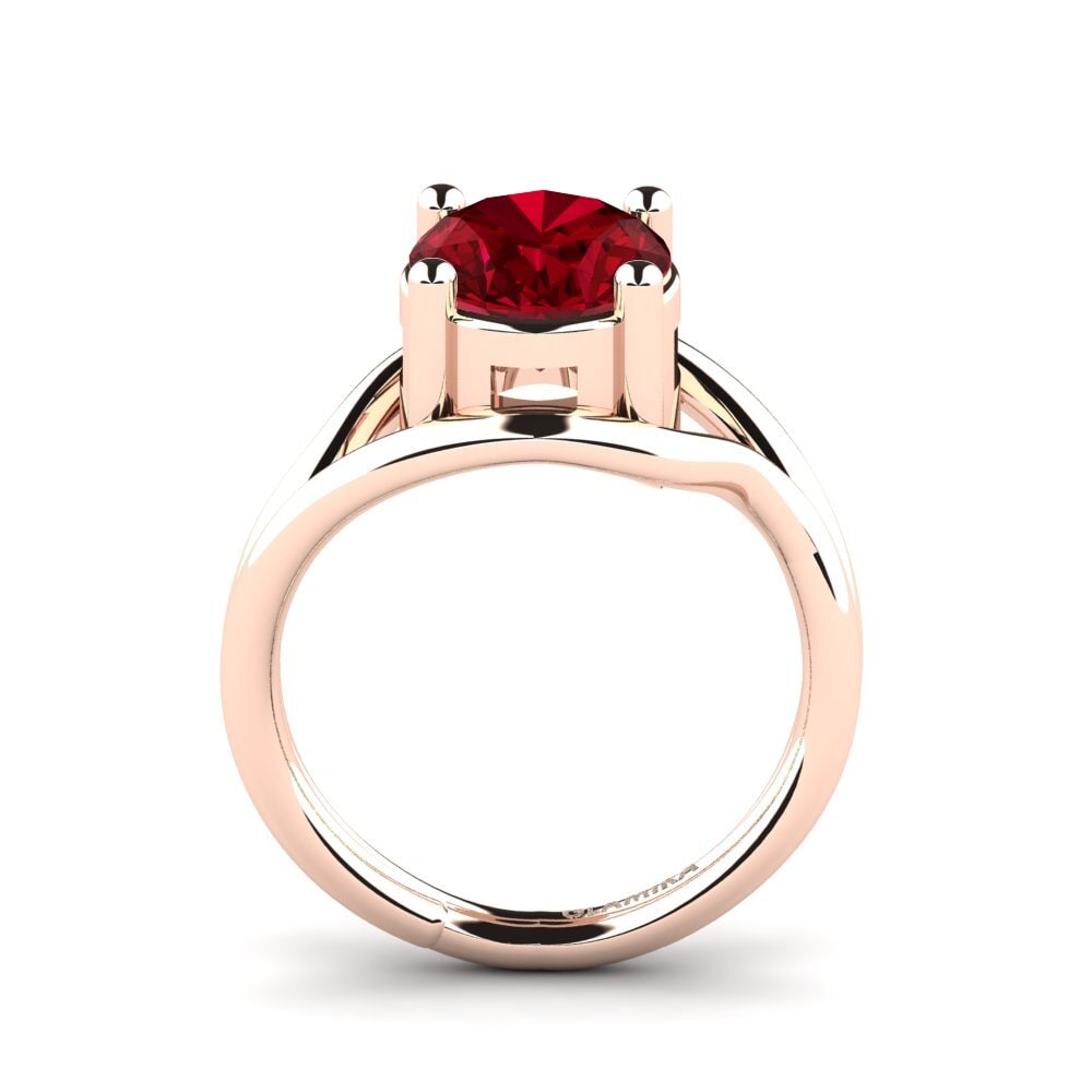 Red Zirconia Engagement Ring Marsetta