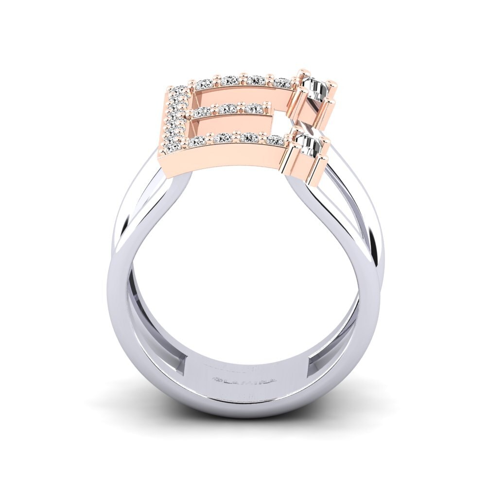 Weiss & Rotgold 750 Moissanit SYLVIE Ringe Martox - E