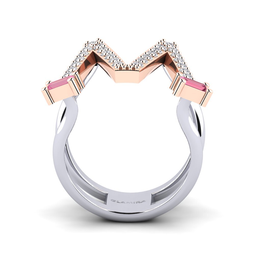 Weiss & Rotgold 750 Rosa Saphir SYLVIE Ringe Martox - M