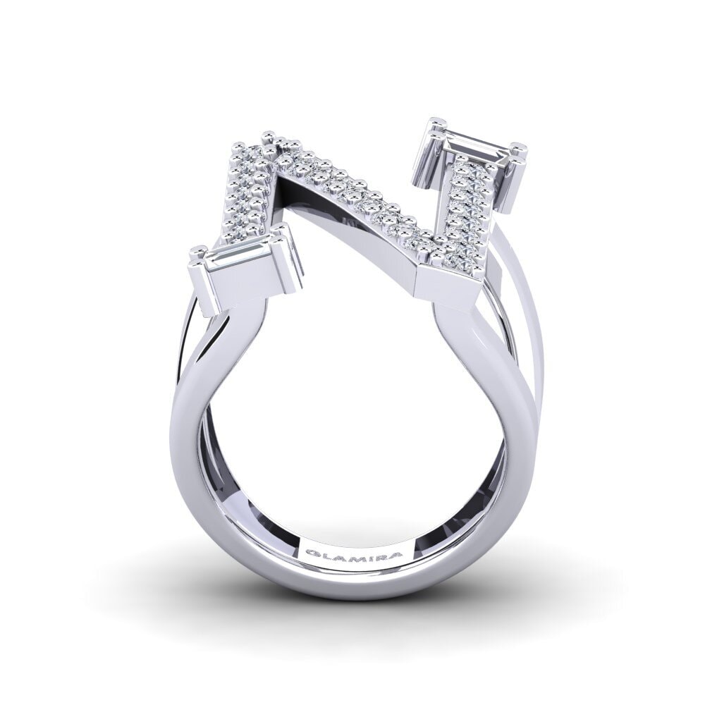 14ct White Gold SYLVIE Ring Martox - N