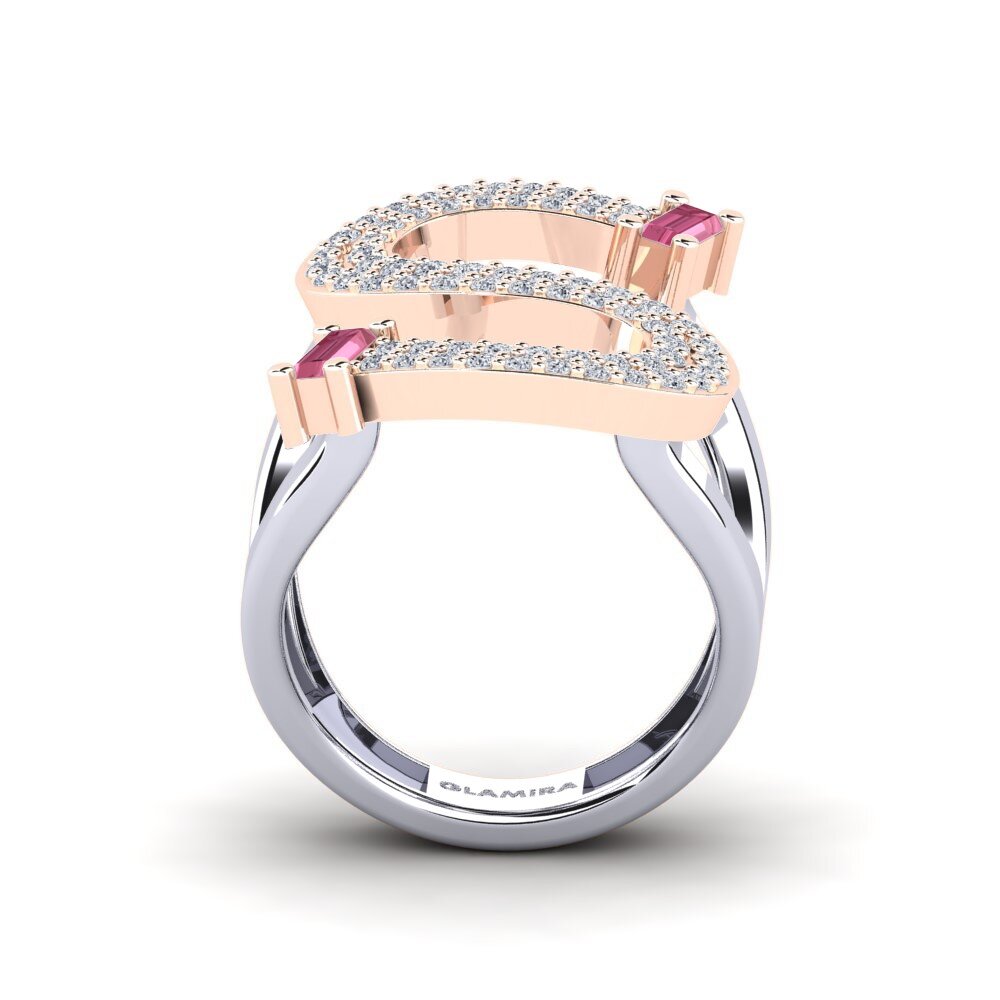 Weiss & Rotgold 750 Rosa Saphir SYLVIE Ringe Martox - S