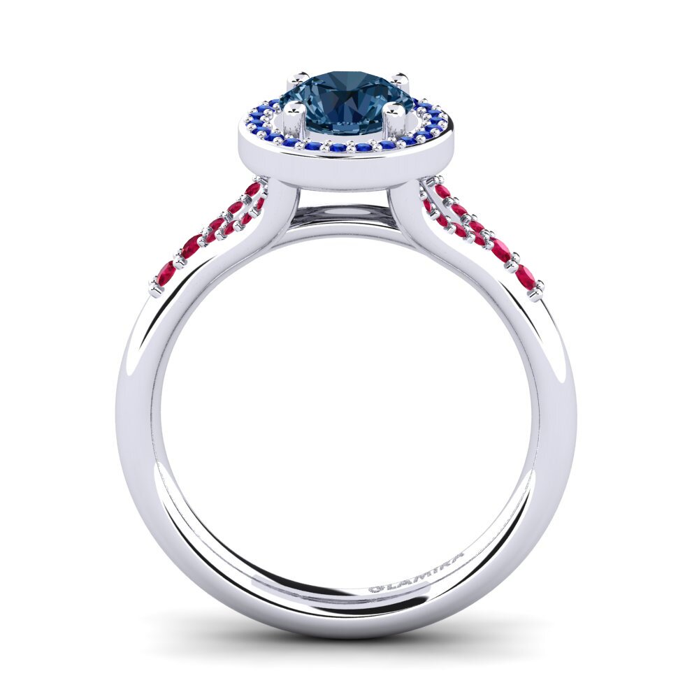 Blue Diamond Engagement Ring Marvina