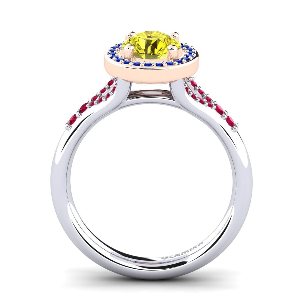 14k White & Rose Gold Engagement Ring Marvina