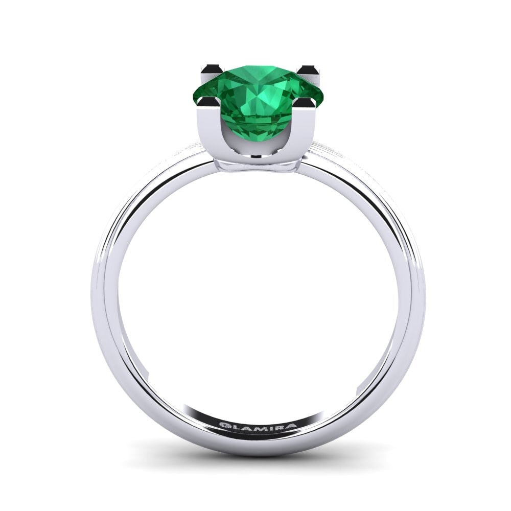 Esmeralda (creada en laboratorio) Anillo de compromiso Marviny