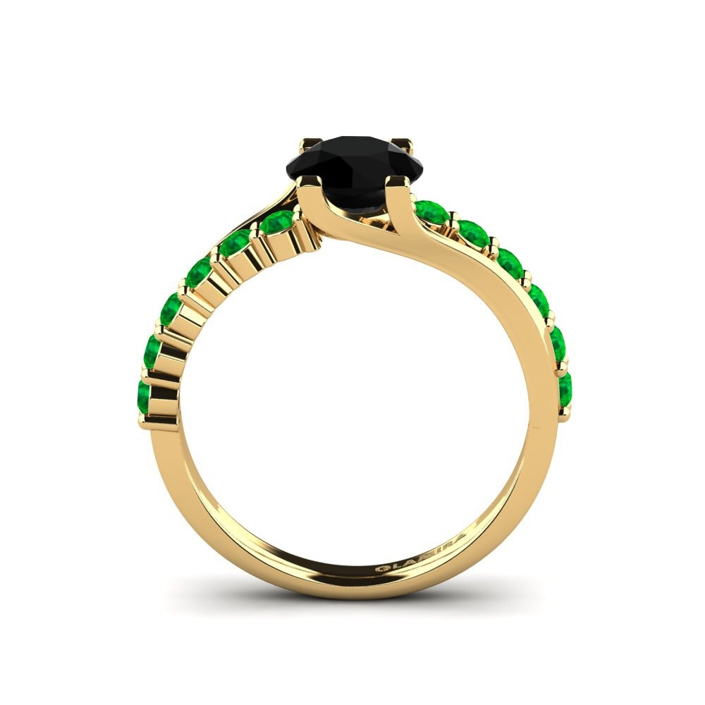 Black Diamond Engagement Ring Maryellen