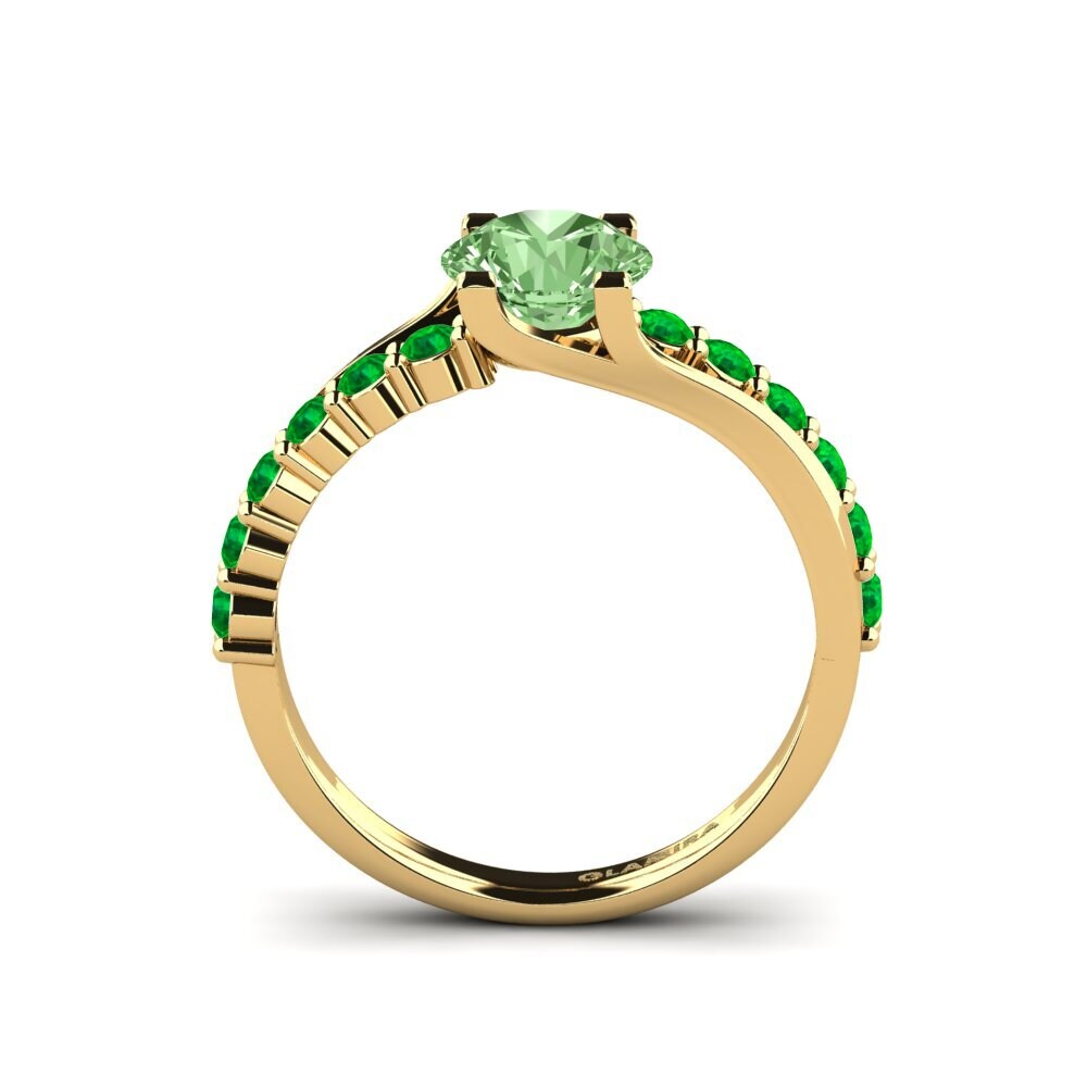 Green Diamond Engagement Ring Maryellen