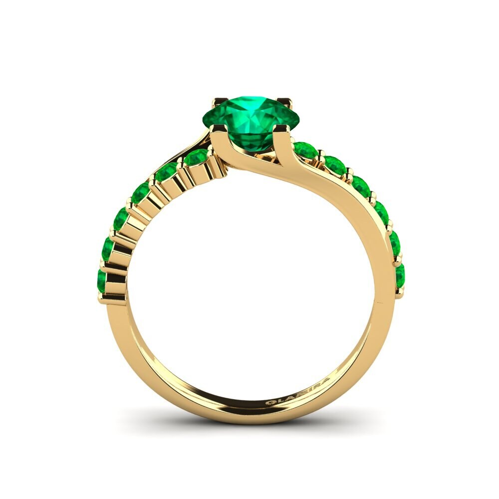 Emerald (Lab Created) Engagement Ring Maryellen