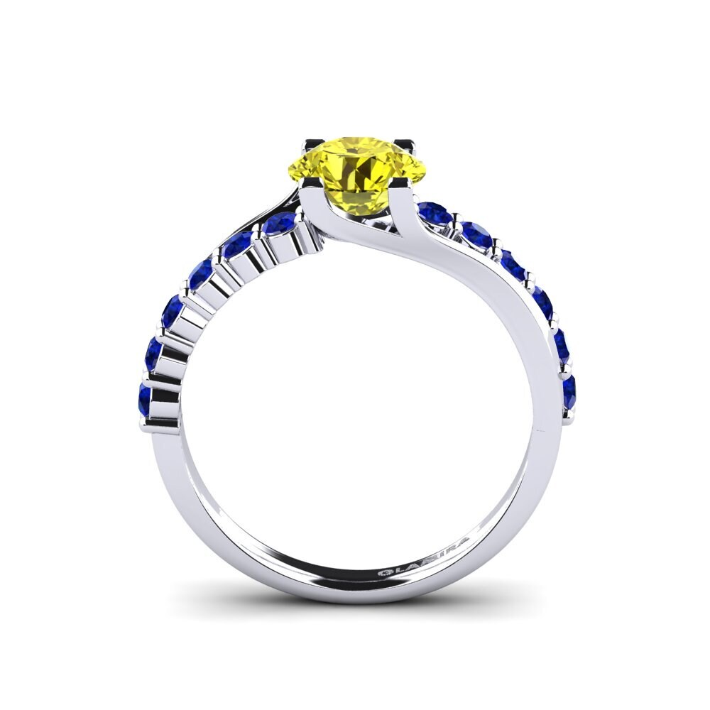950 Platinum Yellow Diamond Engagement Ring Maryellen