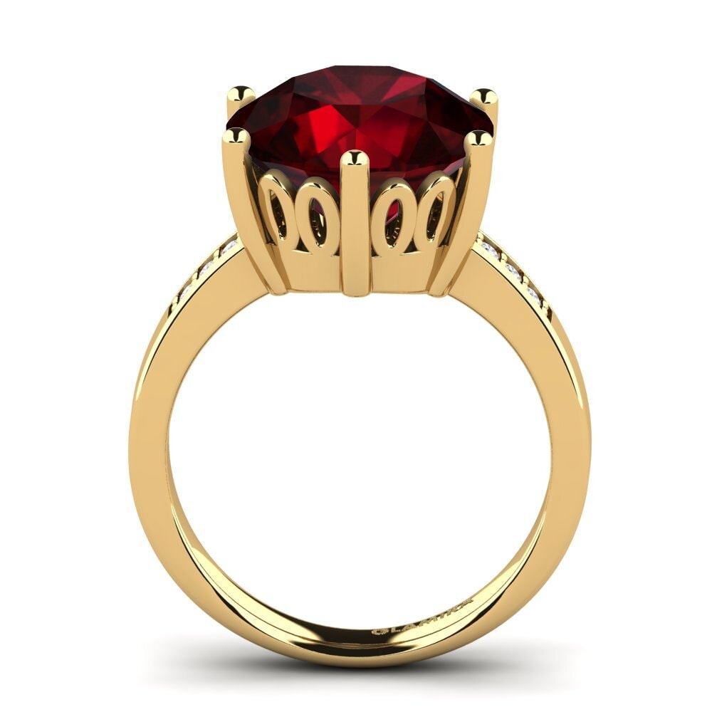 Round Garnet Ring Massima
