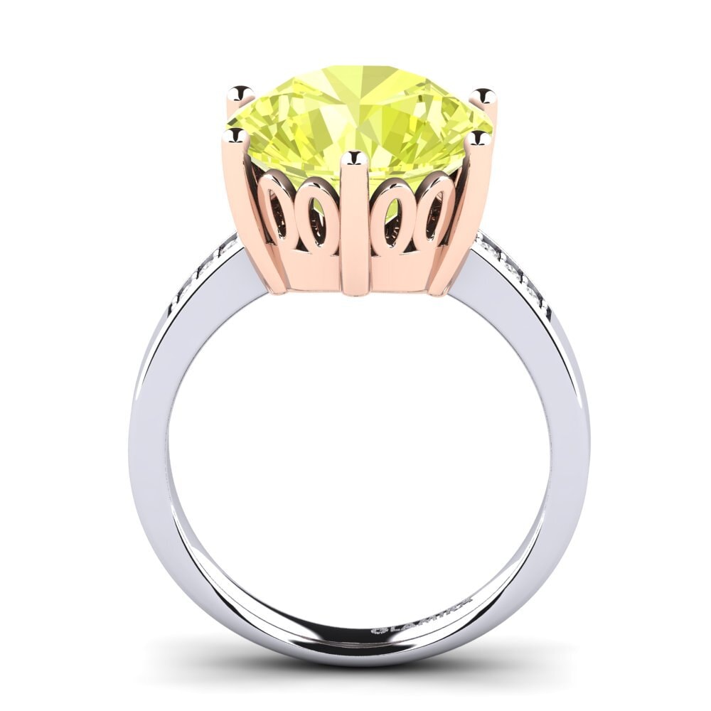 18k Oro Blanco / Rosa Anillo Massima