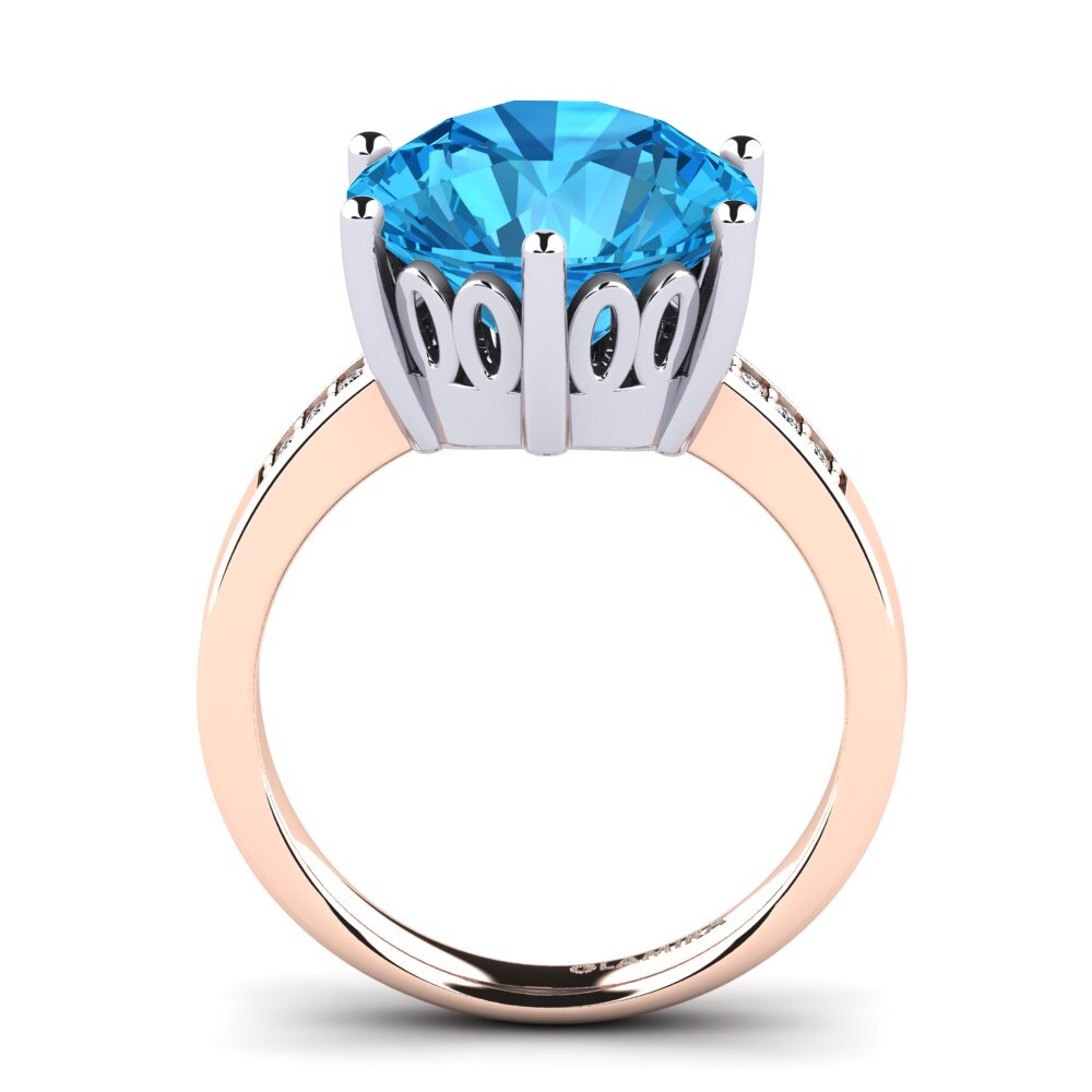 Topacio azul Anillo Massima