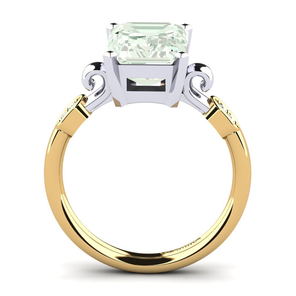 18k Oro Amarillo/Blanco Anillo de compromiso Mathina